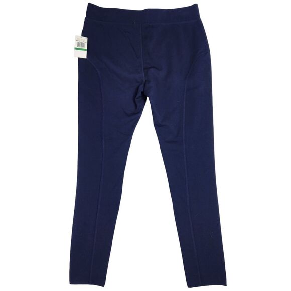Michael Kors Womens Leggings Pants L Navy Blue Stretch Crop Ankle Tapered NEW - Picture 2 of 9